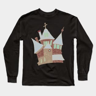 Haunted sewed house patch Long Sleeve T-Shirt